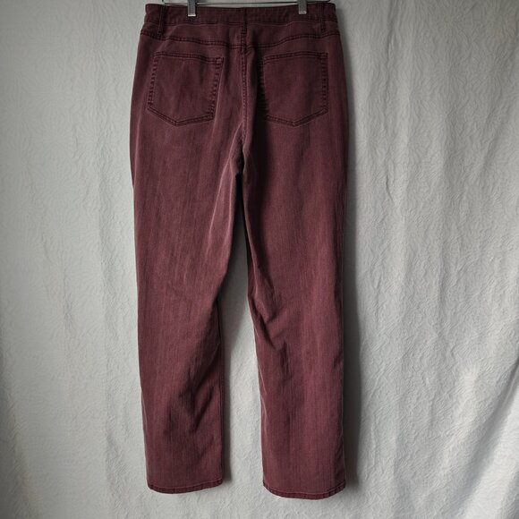 COLDWATER CREEK Women’s 5-Pocket Denim Jeans Cotton Blend Burgundy Size 12 - Picture 11 of 11